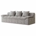 thumbnail image 4 of Muumblus 71" Corduroy Boneless Sofa, Removable Cushions, Modern Upholstered Deep Seat Sofa for Apt., Light Gray, 4 of 5