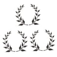 thumbnail image 4 of Set of 3 Ties Iron Leaf Wall Mounted Ornament 30x8cm Black, 4 of 8