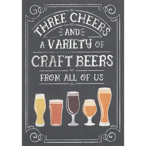 Designer Greetings Three Cheers and a Variety of Craft Beers Father's Day Card from All of Us