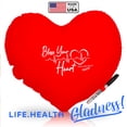 thumbnail image 6 of GLADNESS! Heart Pillow for After Bypass Open Heart Surgery, Mastectomy, Post Surgical Recovery Cough Seat Belt Pillow Bless Your Heart Get Well Soon Cardiac Patient Gift Pillow with Autograph Pen, 6 of 6
