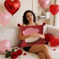thumbnail image 3 of Heart Shaped Pillow Removable Washable Cover with Insert Sofa Cushion 16X16 Inch Valentines Day Home Decor, 3 of 7