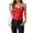 Red, variant on JULMCOMO Satin Tank Tops for Women Cowl Neck Ruched Spaghetti Strap Elegant Camisole Tops Sleeveless Casual Slim Fit Camisoles Rose Gold S