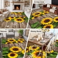 thumbnail image 6 of Spring Sunflowers Area Rug 5x7 Washable Rug Non Slip Farmhouse Brown Wooden Plank Large Area Rug Soft Stainresistant Indoor Floor Carpet for Living Room Bedroom Home Office Dining Room Nursery, 6 of 7