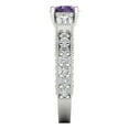 thumbnail image 3 of 2.33 ct Round Cut Simulated Alexandrite 3 Stone 14K White Gold Womens Engagement Ring, 3 of 5
