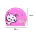 thumbnail image 2 of 3 pieces of children's silicone swimming cap boys and girls' long hair waterproof ear-protection bullhead cute swimming cap, 2 of 5