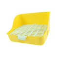 thumbnail image 3 of kusrkot Pet Rabbit Litter Box Toilet Cleaning Tool Corner Training Plastic Potty Trainer Yellow 11x11x8in, 3 of 9