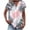 Gray, variant on Smsaxvxz Summer Tops for Women Fashion Floral Printed V Neck Short Sleeve Button Down Shirts Casual Loose Blouse Green 01 L