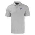 thumbnail image 2 of Men's Cutter & Buck  Gray/White Washington Huskies Big & Tall Forge Eco Double Stripe Stretch Recycled Polo, 2 of 3