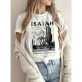 thumbnail image 1 of Women's Bohemian Christian T-Shirt with Isaiah 43:1-2 Bible Verse & Desert Cactus Design - Round Neck Casual Top, Machine Washable Faith-Inspired Apparel, Spiritual Casualwear, Stylized Text Grap, 1 of 6