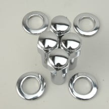 Weld Racing Wheels 601-1412 Lug Nut  12 Millimeter x 1.5 Thread Size; Mag Shank; Closed End Lug; 1.38 Inch Shank; Chrome Plated; Steel; Set Of 4 With 4 Center Hole Washers