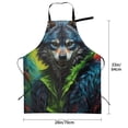 thumbnail image 2 of Kdxio Realistic Style Wolf Warrior Apron with Pockets Adjustable Kitchen Aprons for Men Women Waterproof Aprons for Cooking,Drawing,Crafting, Baking Household Cleaning, 2 of 5