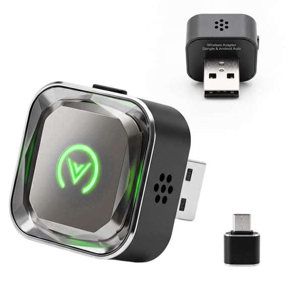 Dowellia Wireless CarPlay Adapter, 2-in-1 CarPlay & Android Auto for Factory Wired Vehicles, USB Plug & Play, Stable Connection, Auto Reconnect