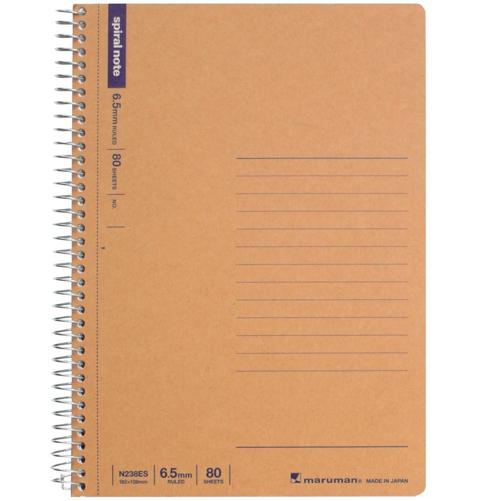B6 Spiral Note BASIC lined 80 Sheets 5 Pack
