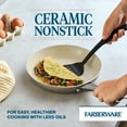 thumbnail image 4 of Farberware Vibrance 2 Pcs Ceramic Nonstick Frying Pan Set, Dishwasher Safe and Oven Safe to 500°F, Silver, 4 of 4