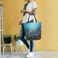 thumbnail image 5 of ALAZA Turtle in Ocean Large Shoulder Tote Bag Canvas Handbag for Outdoor Beach, 5 of 7