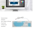 thumbnail image 3 of Wired Keyboard, 104 Keys Quick Response Mechanical Switch Gaming Keyboard  for Desktop Laptop Brown SwitchBlue White Keycaps,Red SwitchBlue White Keycaps,Green Switch Black Keycaps, 3 of 7
