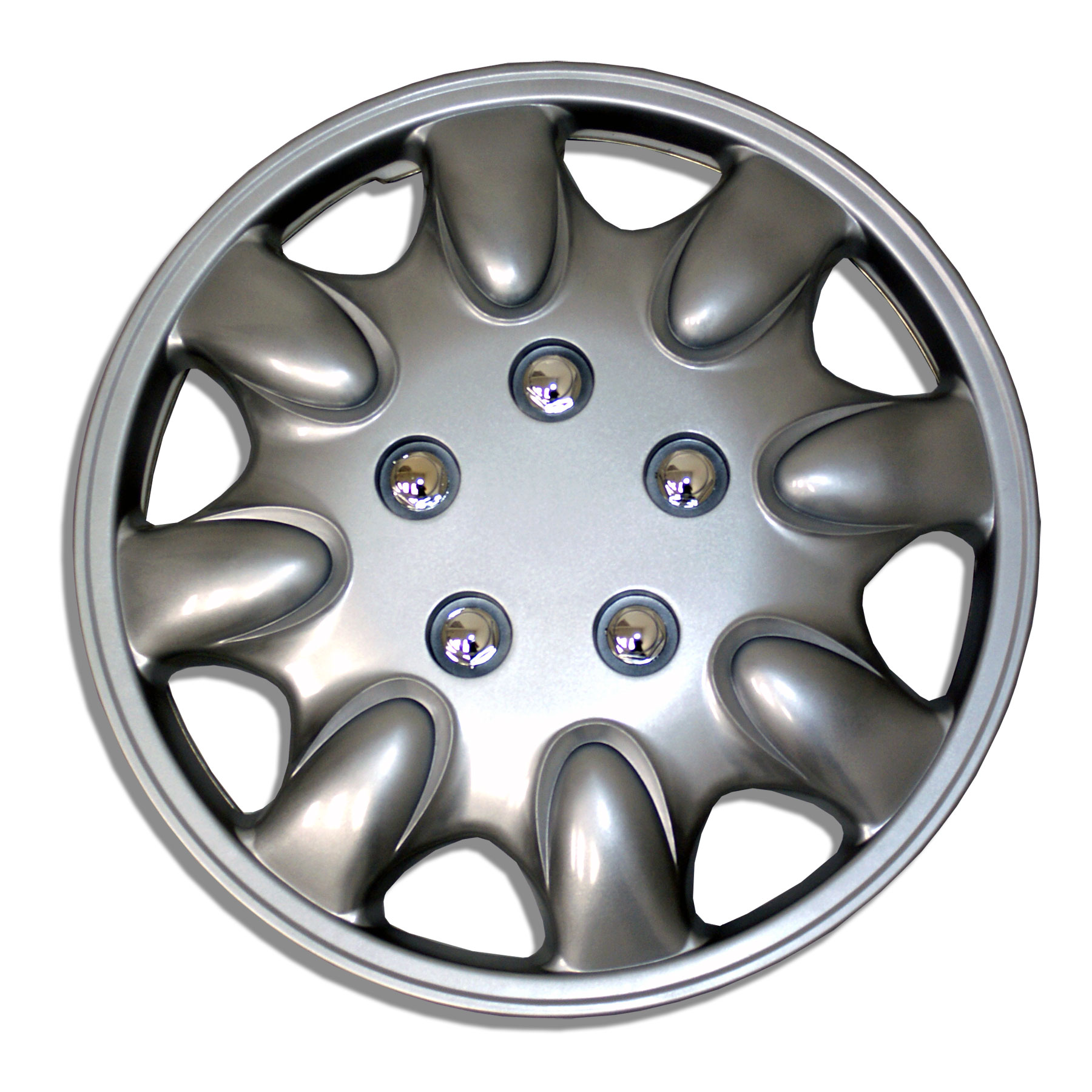 Set of 4 Metallic Silver Hubcaps 15" WSC022S15 Hub Caps Wheel Skin