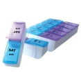 thumbnail image 2 of Rehabilitation Advantage Detachable Twice-a-Day Pill Organizer, Purple, 2 of 2