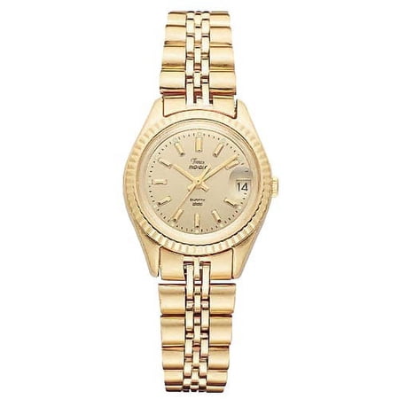 Timex Ladies Gold Dial with Quick-Date Feature Watch