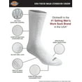 thumbnail image 2 of Dickies Men's 6 pairs Dri-Tech Max Cushion Crew Socks, Sizes 6-12, Solid White, 2 of 3