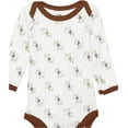 thumbnail image 3 of Hudson Baby Cotton Long-Sleeve Bodysuits, 3- Pack, Newborn- 24 Months, 3 of 5