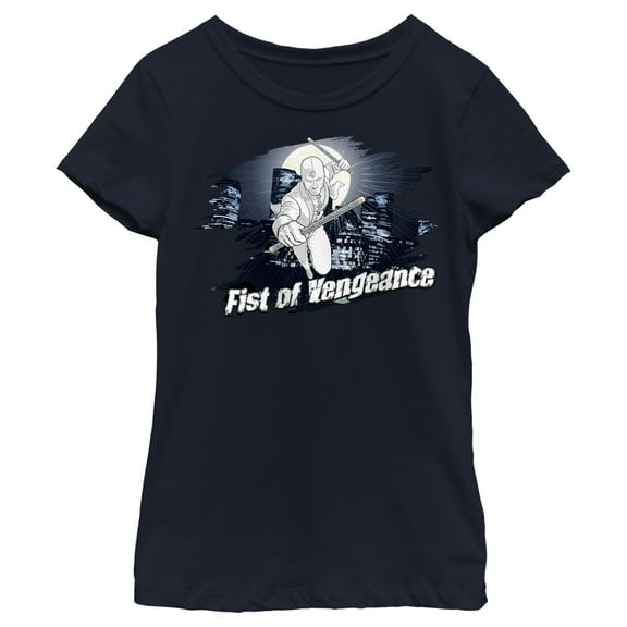 Girl's Marvel: Moon Knight Mr. Knight Fist of Vengeance Graphic Tee Navy Blue X Small