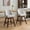 Beige, variant on Toddski 26" Seat Height Modern Counter Stool with Backrest, Fabric + Wood, Beige, Set of 2