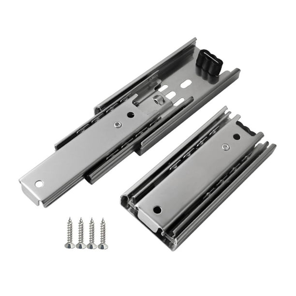 Correderas para cajones, correderas para cajones, repuestos de acero, accesorios de repuesto, guías deslizantes, rieles para armarios de cocina y Longitud 4 pulgadas