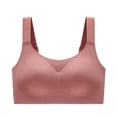 thumbnail image 2 of Women's Wire Free Bra, Full Coverage Minimizer Bra with Wide Straps, Soft Support Comfort for All Day | VerBelle,Pink M, 2 of 5