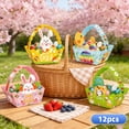 thumbnail image 4 of 12PCS Easter Gift Baskets Paper Easter Baskets for Kids with Handles Cute Rabbit Chicks Design Bulk Basket Set for Egg Hunts School Parties & Family Events | Baskets Bulk & Durable Bags with Handles, 4 of 6