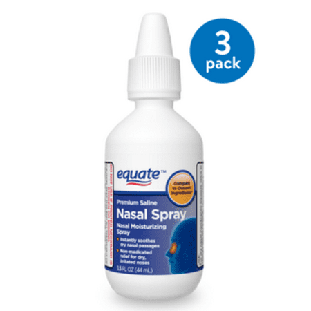 (3 Pack) Equate Premium Saline Nasal Spray, 1.5 (Best Otc Nasal Spray)