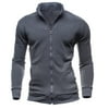 Mens Autumn Winter Leisure Sports Cardigan Zipper Sweatshirts Tops Jacket Coat