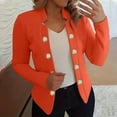 thumbnail image 2 of Blazers for Women Business Casual Fashion Fall Open Front Long Sleeve Button Solid Suit Jackets Work Office Blazer, 2 of 4