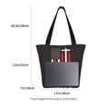 thumbnail image 2 of Defioc USA Flag Cross Print Tote Bag for Women,Shoulder Bag with Zipper Casual Tote's Handbag Big Capacity Shoulder Bag with Inner Pocket Fit for Shopping,Office,Travel, 2 of 7