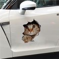 thumbnail image 2 of 13*18CM Car 3D Stereo Anime Funny Personality 3D Stereo Kitten Sticker Car Styling Sticker, 2 of 9