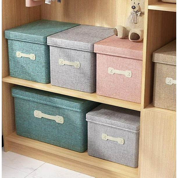 Lyt Cotton And Linen Leather Portable Storage Box Foldable Moving