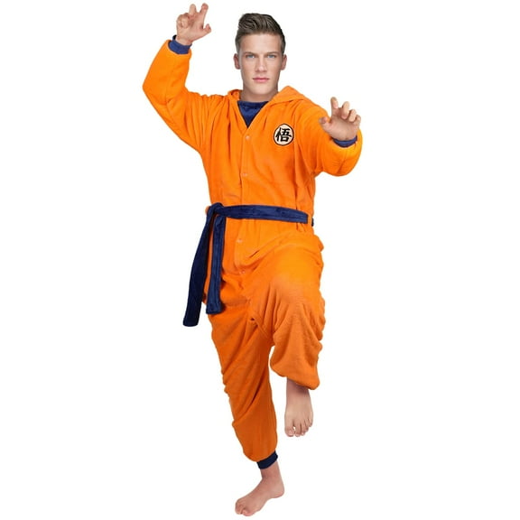 Anime Pajamas for Adults Anime Orange Onesie Plush Sleepwear