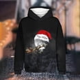 thumbnail image 3 of Sudadera con capucha navideña para hombre, con estampado 3D de Papá Noel y árbol de Navidad, personalizada, de moda urbana, informal, 3 of 4
