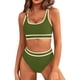 thumbnail image 1 of Gibobby Trajes de Natación para Mujer Conjuntos de bikini de cintura alta para mujer Traje de baño deportivo de dos piezas Bloque de color Trajes de baño(AG,CH), 1 of 4