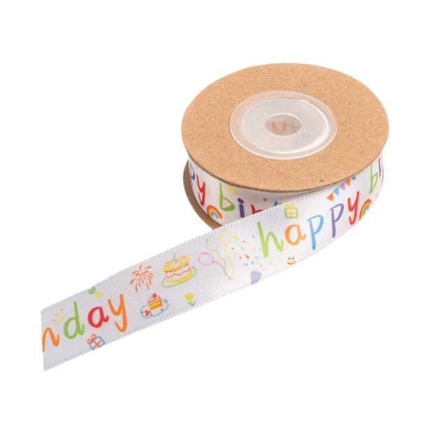 Cinta de satén de cumpleaños, cinta decorativa de moda para envolver regalos, ramo de flores A