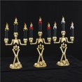 thumbnail image 3 of facefd Halloween Decoration Skeleton Candlesticks Holder Candle Light Home Party Ornament Decor No.1, 3 of 5