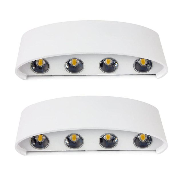 2 lámparas de pared impermeables para exteriores modernas, 8 ledes para hoteles. Kuyhfg Bienvenido a Kuyhfg
