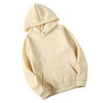thumbnail image 3 of Minnieouse Sudadera con capucha de algodón, sudadera con capucha unisex, suéter cálido que absorbe el sudor, sudadera con capucha unisex de Camisetas Caqui L, 3 of 6