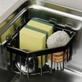 thumbnail image 4 of Stainless Steel Corner Sponge Holder, No Drill Triangular Kitchen Sink Organizer Rack for Sponges, Brushes, Bathroom Storage,Corner Organizer, Sponge Holder,Grey,1PC,Kitecy, 4 of 9