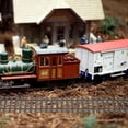 thumbnail image 3 of Mini Train Track Model For Educational Tool And Decor With Straight And Curved Tracks In Coffee 1Pcs, 3 of 4