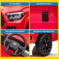 thumbnail image 3 of Towallmark Officially Licensed Toyota Tacoma 12V Kids Ride on Car, Kids Electric Vehicles with Parent Remote Control Spring Suspension Safety Belt, Soft Start, LED Headlight, for Kids Aged 3-6 Years, 3 of 7