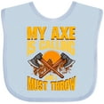 thumbnail image 3 of Inktastic Axe Throwing Funny Gift Boys or Girls Baby Bib, 3 of 4