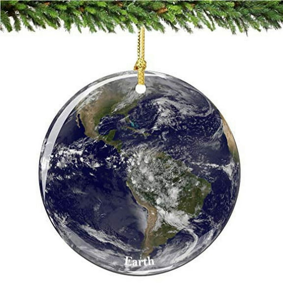 City-Souvenirs NASA Earth Christmas Ornament, Porcelain 2.75 Inch Christmas Ornament