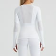 thumbnail image 5 of BLVB Long Sleeve Workout Shirts for Women Mesh Yoga Tops Slim Hiking Gym Shirts Activewear Breathable Quick Dry Running, 5 of 7
