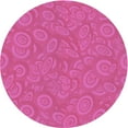 thumbnail image 1 of Ahgly Tapis Rond Lavable en Machine Intérieur Transitionnel Rose Profond, 5 Pieds Rond, 1 of 7